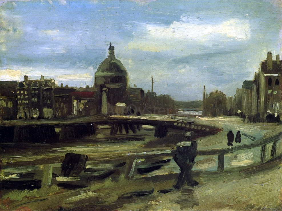Vincent Van Gogh View on the Singel in Amsterdam - Canvas Print