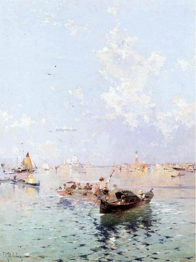 Franz Richard Unterberger View to Saint Mark's Square, Venice - Canvas Print