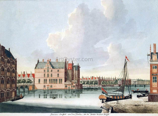 Johannes Teyler View toward the Amstel River - Canvas Print