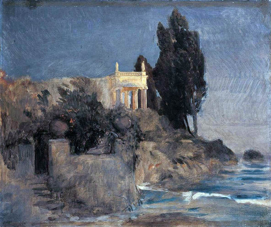 Arnold Bocklin A Villa by the Sea - Canvas Print