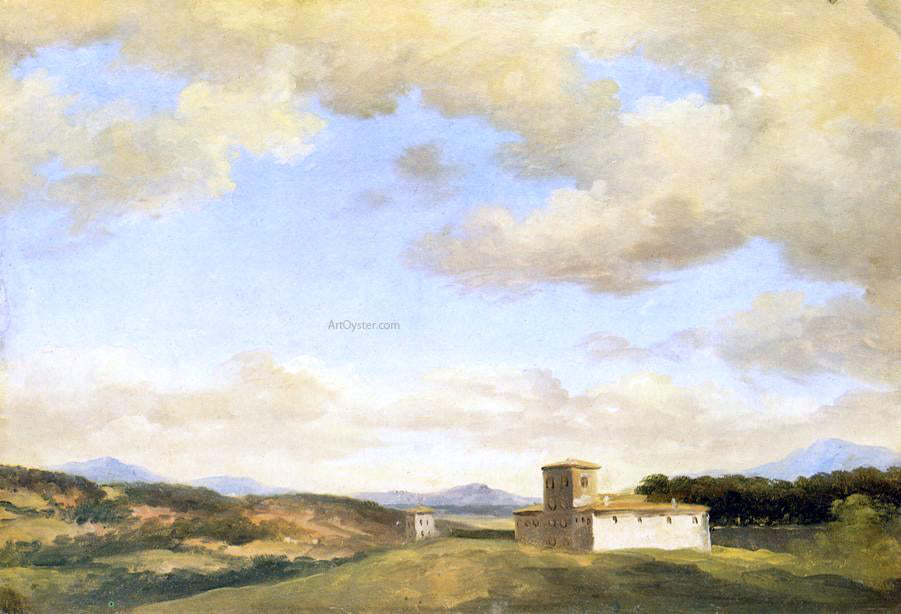 Pierre-Henri De Valenciennes Villa near Rome - Canvas Print