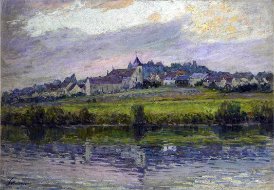 Henri Lebasque Village by the River - Canvas Print