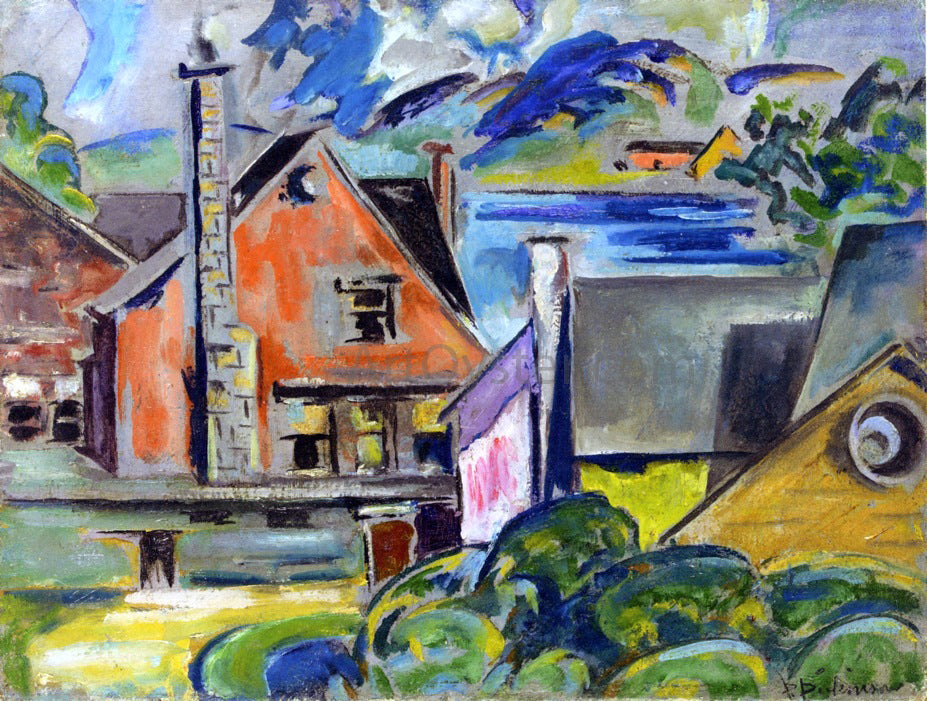 Preston Dickinson Village by the Sea - Canvas Print