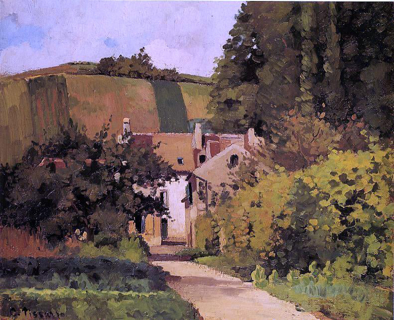 Camille Pissarro Village Church - Canvas Print
