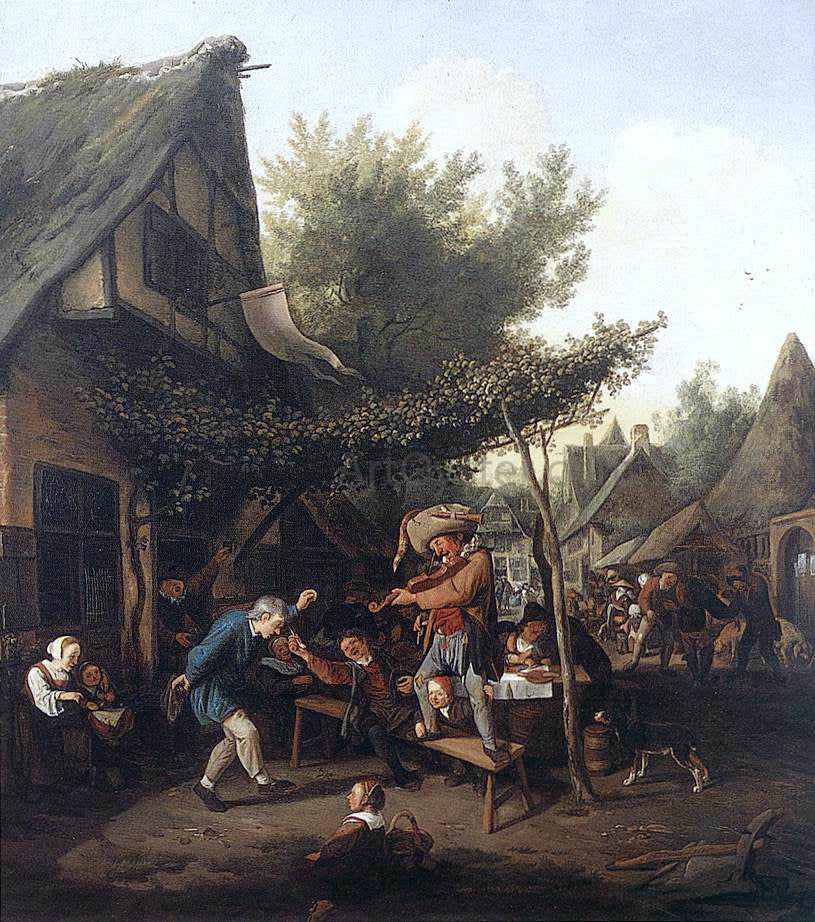 Cornelis Dusart Village Feast - Canvas Print
