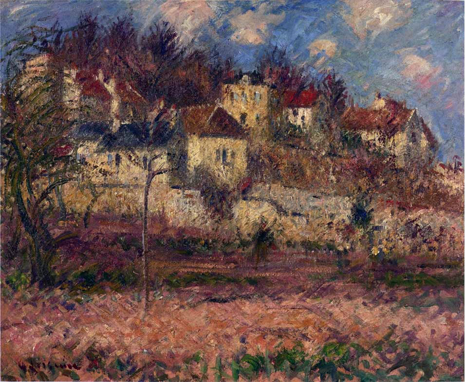 Gustave Loiseau Village on the hill - Canvas Print