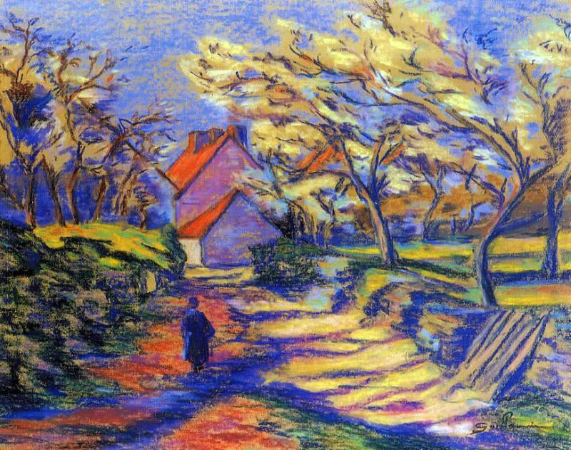 Armand Guillaumin Village Street - Canvas Print