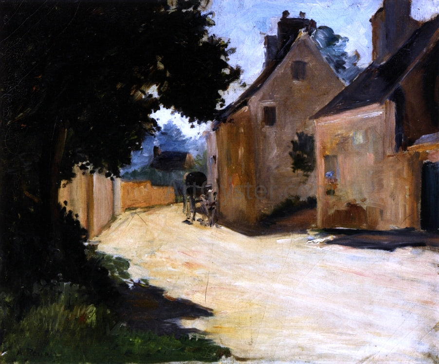 Pierre Auguste Renoir Village Street, Louveciennes - Canvas Print