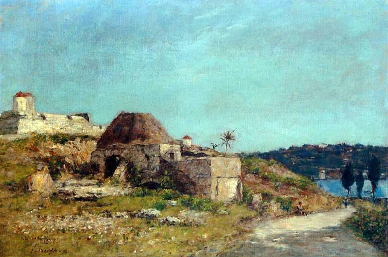 Eugene-Louis Boudin Villefranche, the Citadel - Canvas Print