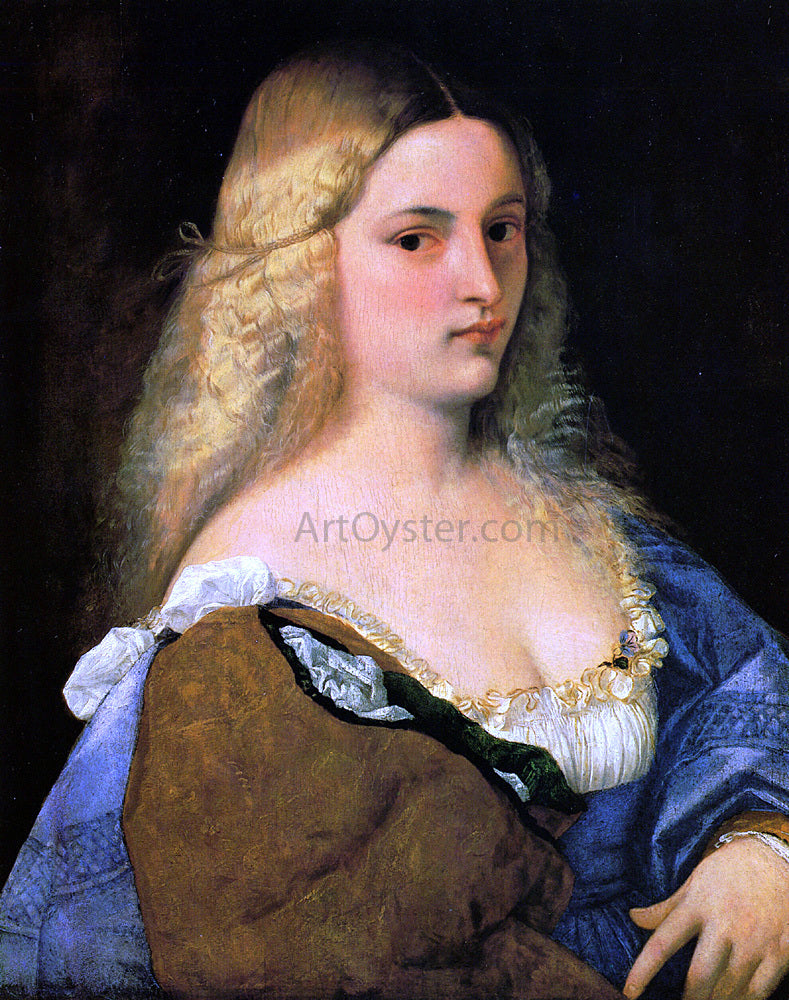Titian Violante (also known as La Bella Gatta) - Canvas Print