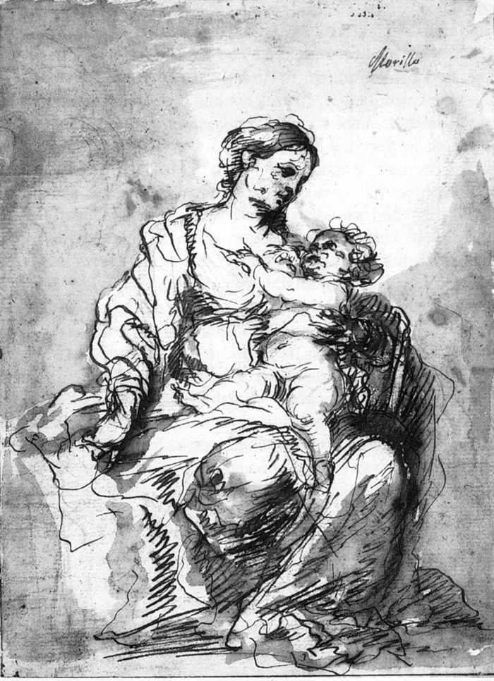 Bartolome Esteban Murillo Virgin and Child - Canvas Print