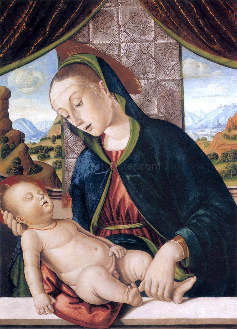 Giovanni Santi Virgin and Child - Canvas Print