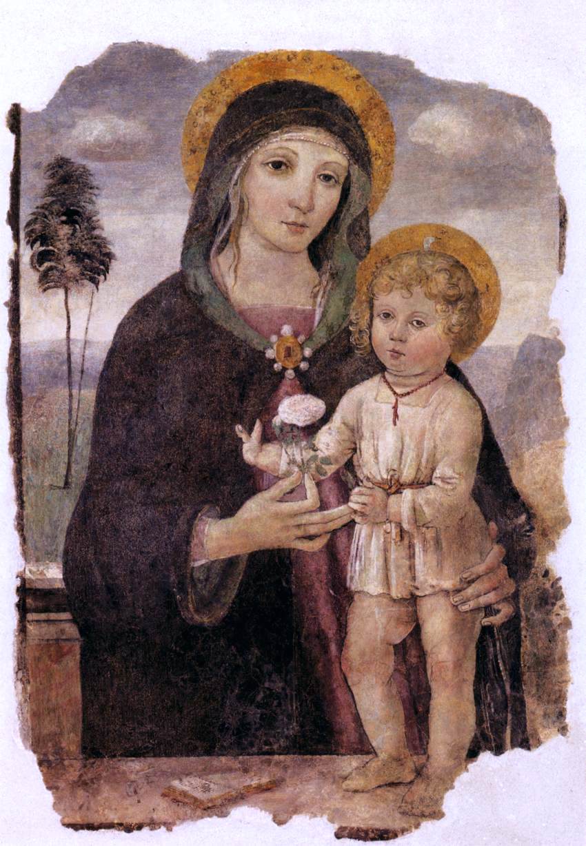 Bartolomeo Caporali Virgin and Child - Canvas Print