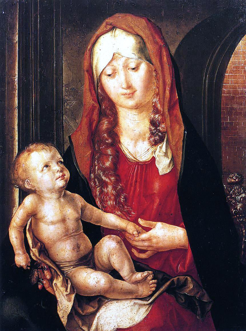 Albrecht Durer Virgin and Child Before an Archway - Canvas Print
