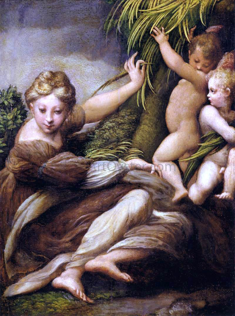 Parmigianino Virgin and Child with an Angel - Canvas Print