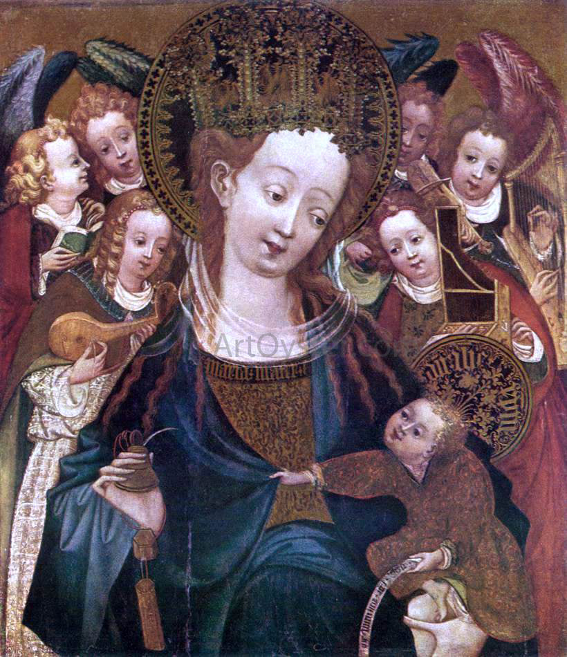Unknown (2) Masters Virgin and Child with Angels - Canvas Print