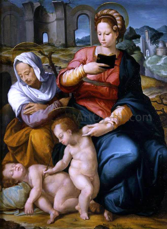 Jacopino Del Conte Virgin and Child with St Elizabeth and the Infant Baptist - Canvas Print