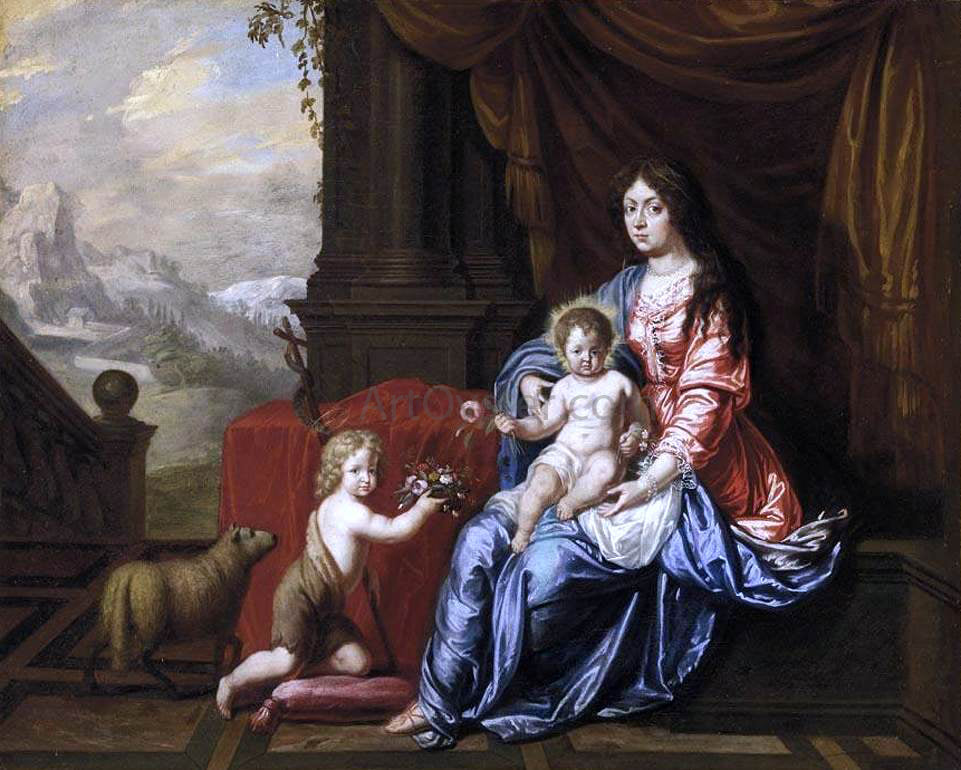 Victor Honore Janssens Virgin with Child and the Infant St John the Baptist - Canvas Print