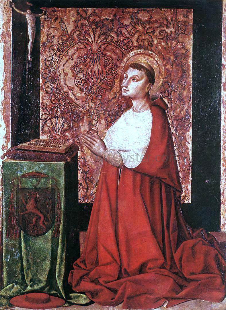 Master of the Avignon School Vision of Peter of Luxembourg - Canvas Print