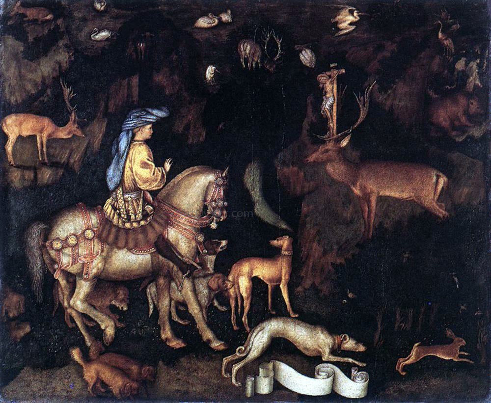 Antonio Pisanello Vision of St Eustace - Canvas Print