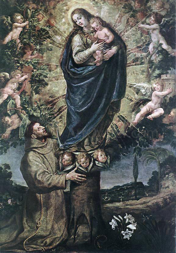 Vicente Carducho Vision of St Francis of Assisi - Canvas Print