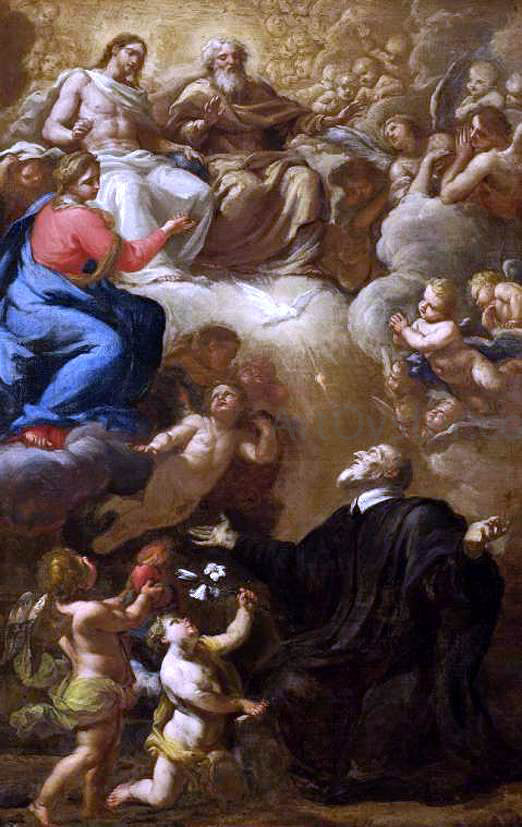 Giuseppe Passeri Vision of St Philip Neri - Canvas Print