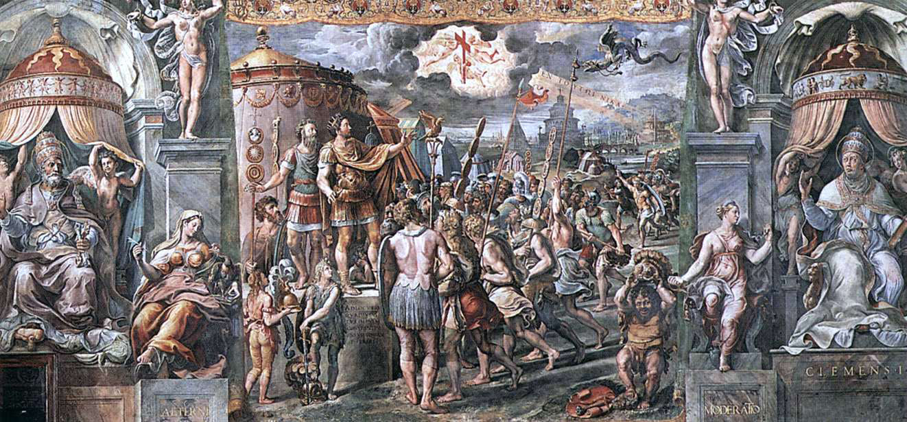 Raphael Vision of the Cross (Stanza di Constantino) - Canvas Print
