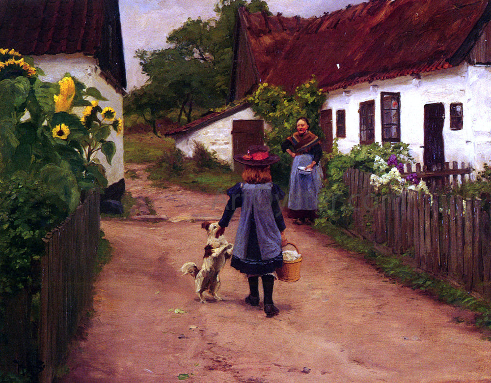 Hans Anderson Brendekilde Visiting Grandmother - Canvas Print