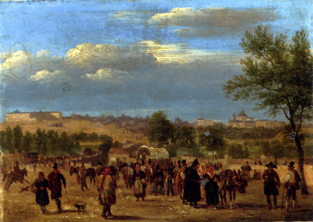 Guiseppe Canella Vista de Madrid del Puente de Segovia - Canvas Print