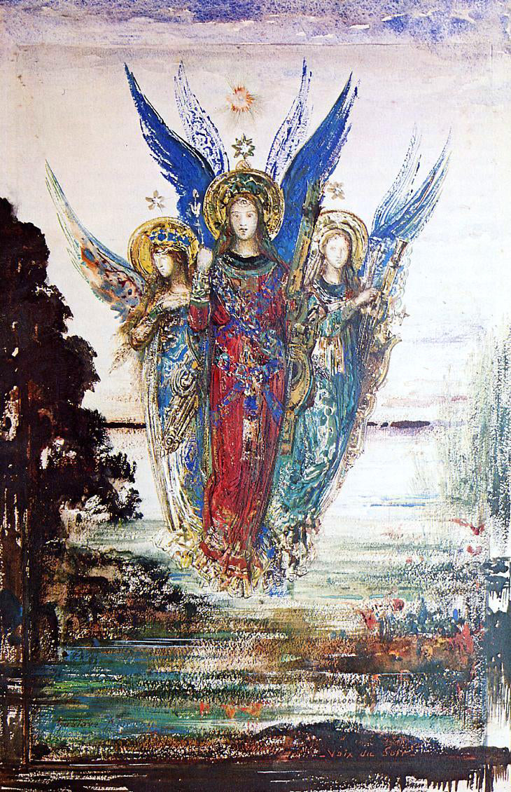 Gustave Moreau Voices of Evening - Canvas Print