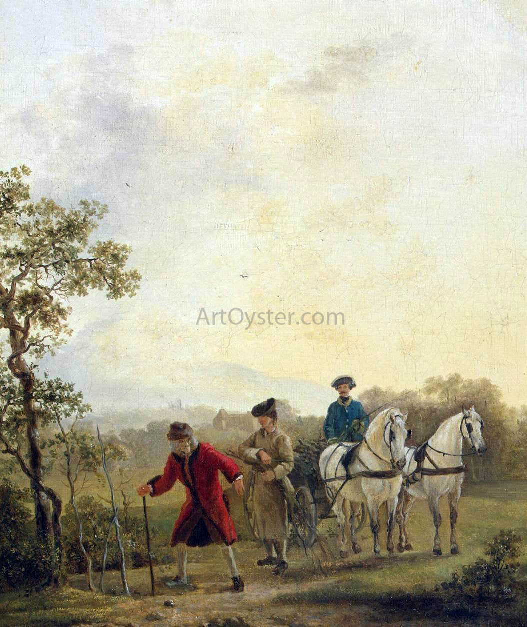 Jean Huber Voltaire Planting Trees - Canvas Print