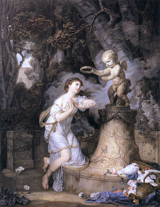 Jean Baptiste Greuze Votive Offering to Cupid - Canvas Print