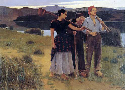 Joan I Bruguera Vuelta del Campo - Canvas Print