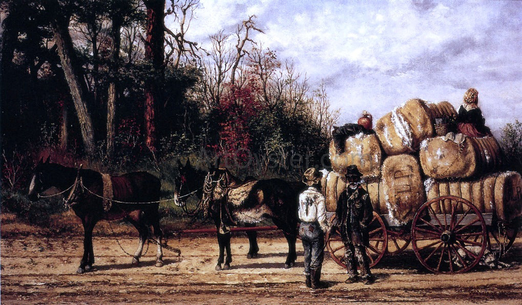 William Aiken Walker Wagon Scene - Canvas Print