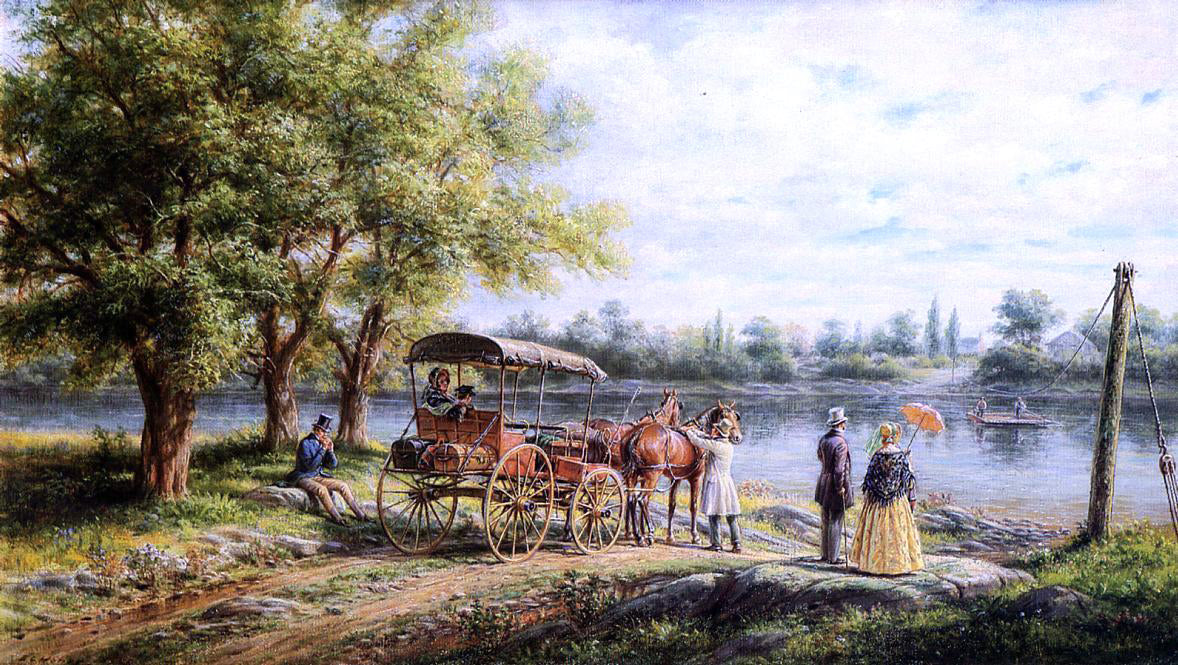 Edward Lamson Henry Waiting for the Ferry - Canvas Print