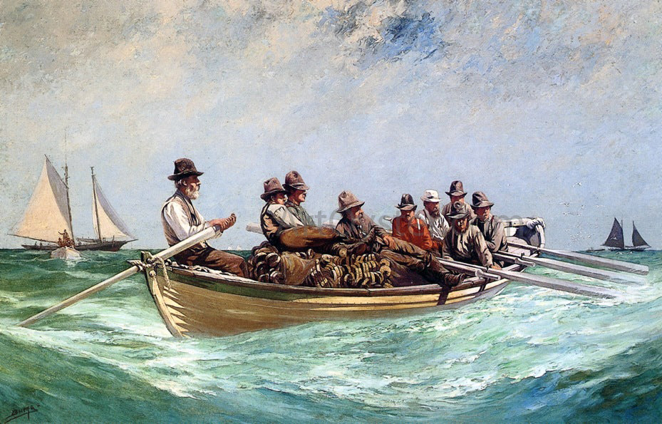 Milton J Burns Waiting for the Fish to School - Canvas Print