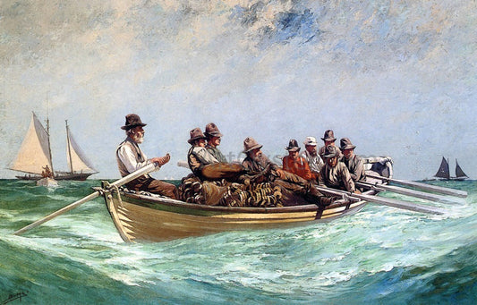 Milton J Burns Waiting for the Fish to School - Canvas Print