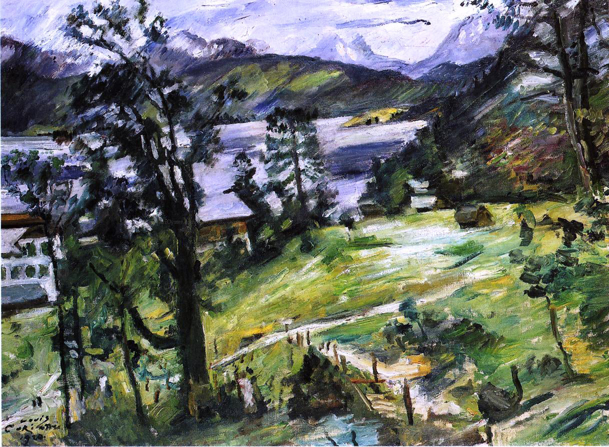 Lovis Corinth Walchensee Landscape with a Larch - Canvas Print