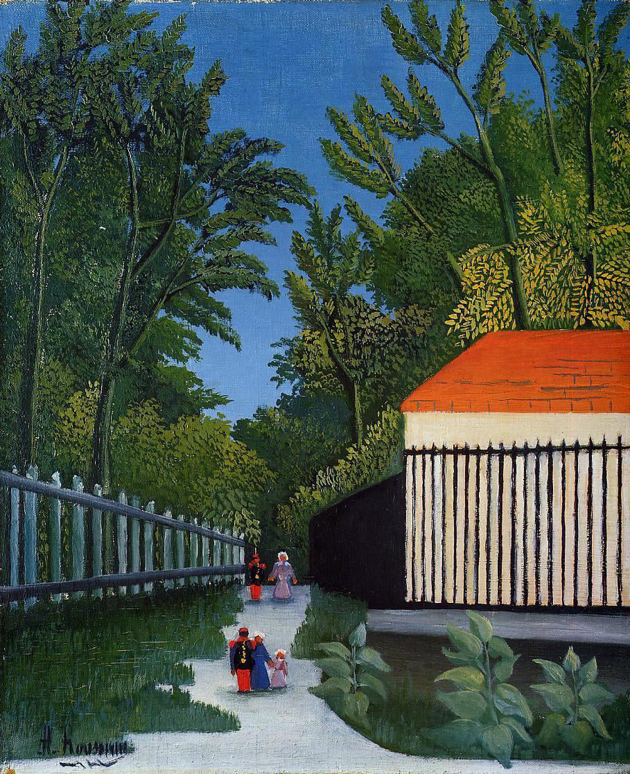 Henri Rousseau Walking in the Parc Montsouris - Canvas Print