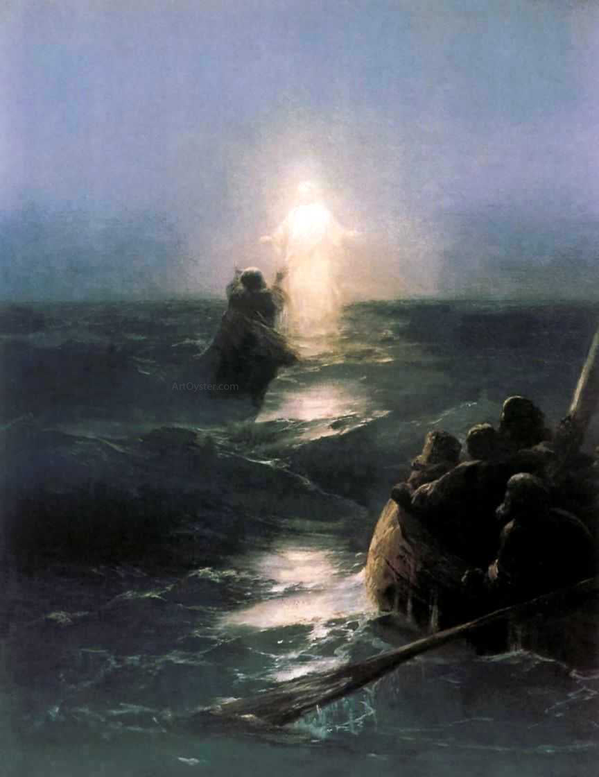 Ivan Constantinovich Aivazovsky Walking on the water - Canvas Print