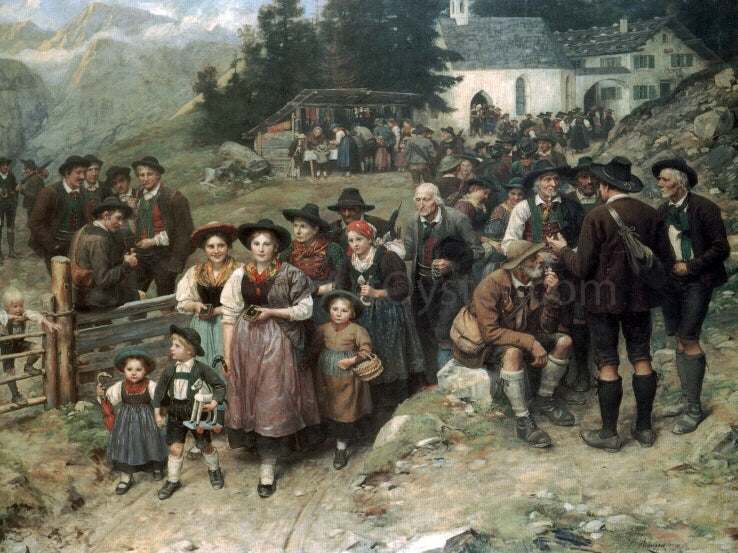 Franz Von Defregger Wallfahrer - Canvas Print