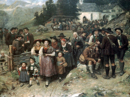 Franz Von Defregger Wallfahrer - Canvas Print