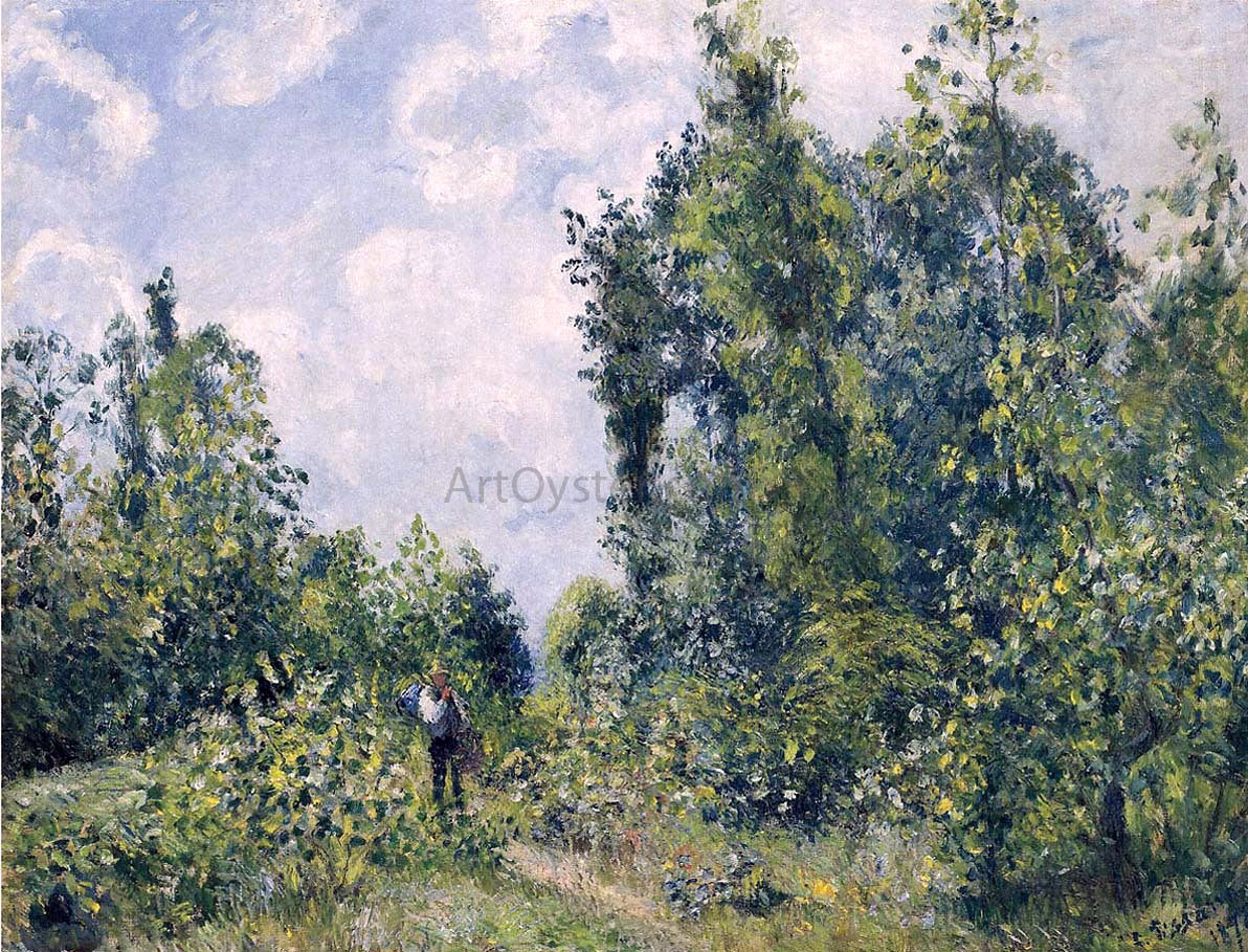 Camille Pissarro Wanderer near the Wood - Canvas Print