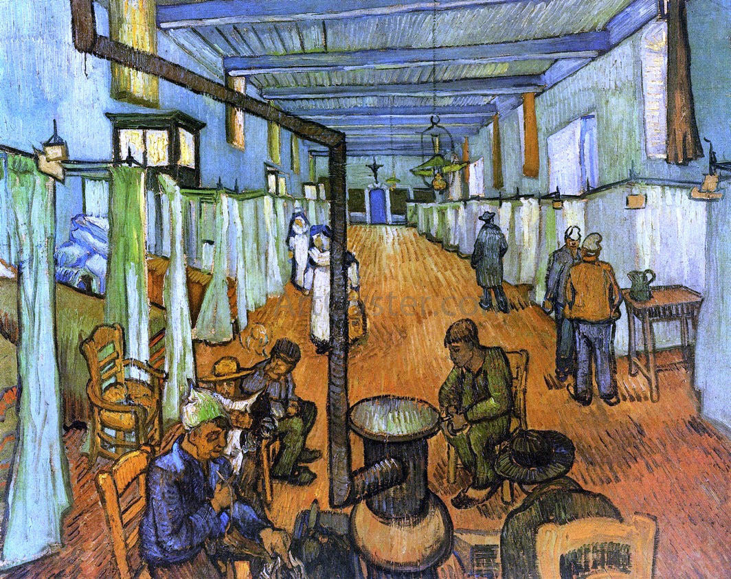 Vincent Van Gogh Ward in the Hospital at Arles - Canvas Print