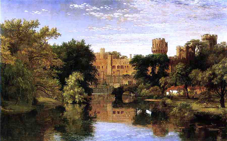 Jasper Francis Cropsey Warwick Castle, England - Canvas Print