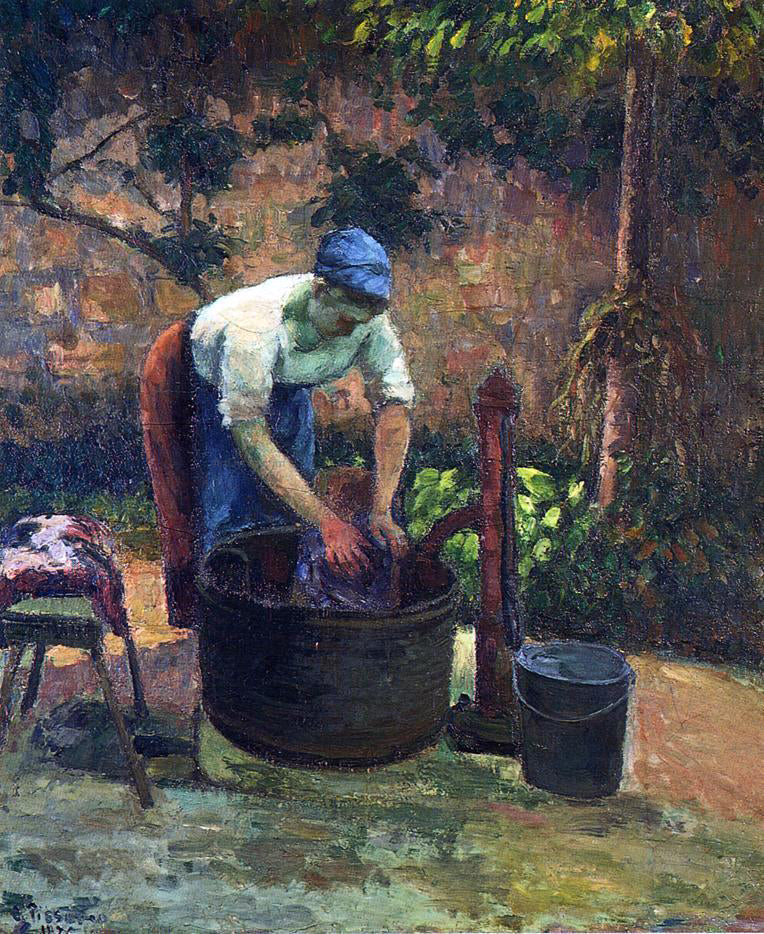 Camille Pissarro Washerwoman - Canvas Print