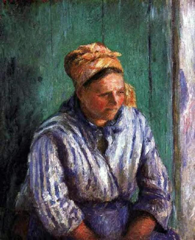 Camille Pissarro Washerwoman Study (also known as La Mere Larcheveque) - Canvas Print