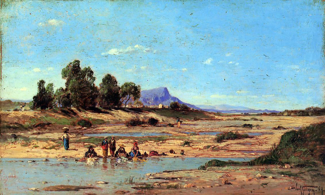 Paul-Camille Guigou Washerwomen - Canvas Print