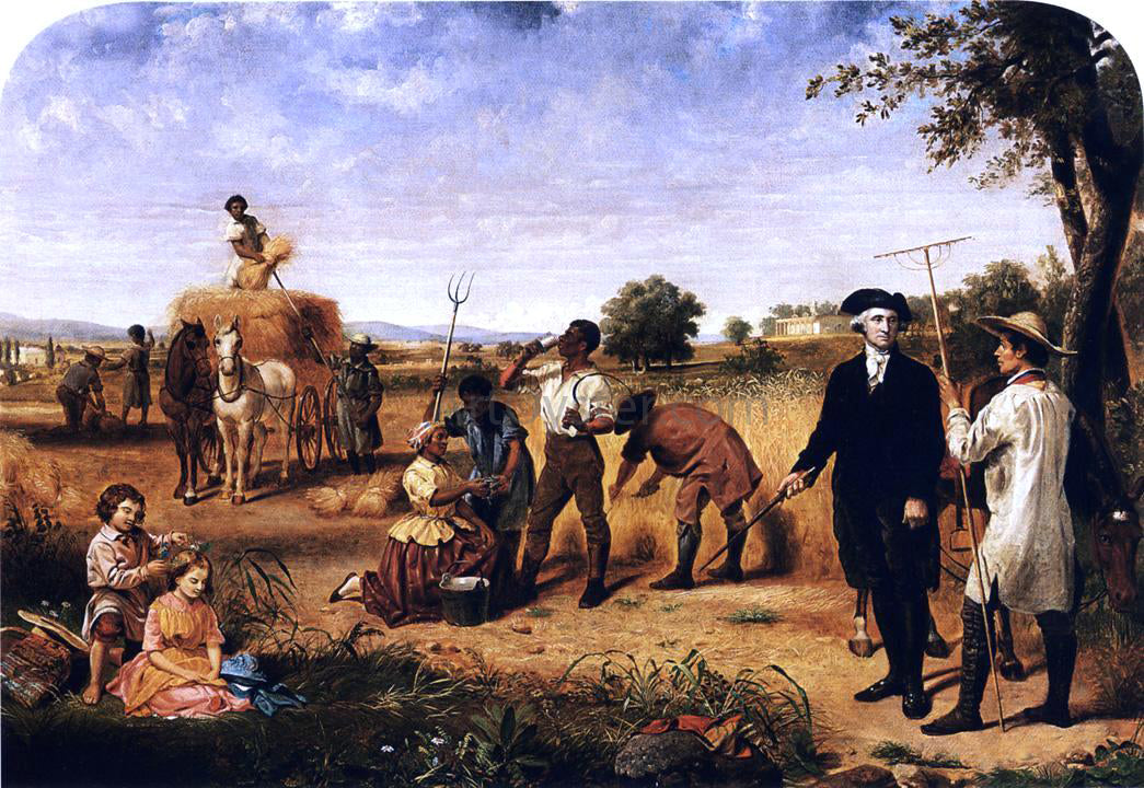 Junius Brutus Stearns Washington as a Farmer at Mount Vernon - Canvas Print
