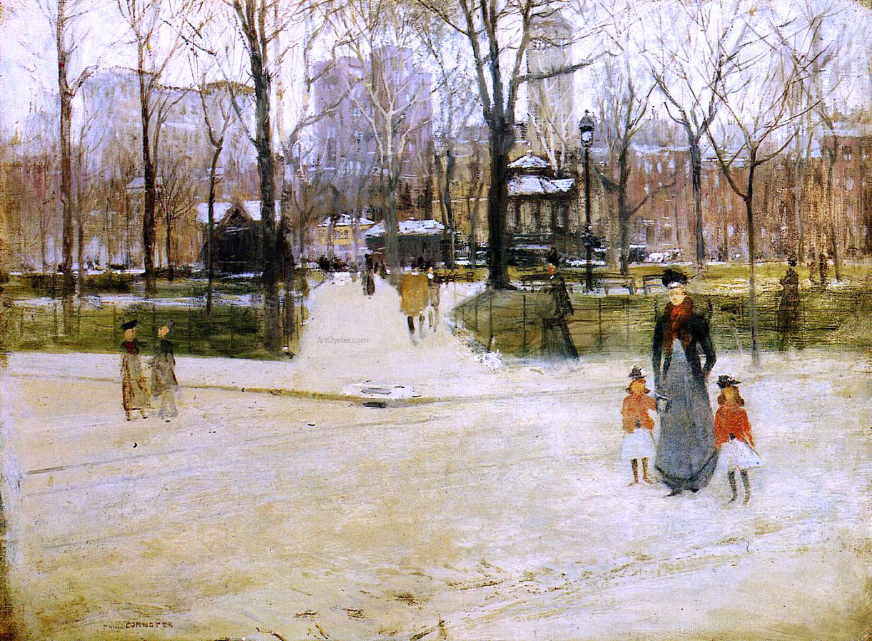 Paul Cornoyer Washington Square - Canvas Print
